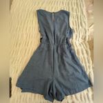 Emma & Michele  Blue Jumpsuit with Tie Waist Photo 5