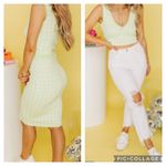 NWOT gingham knit skirt set in lime green size M Size M Photo 13