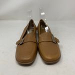 Enzo Angiolini  Valery Tan Leather Loafers Classic Square Toe Flat Size 8.5 Photo 1