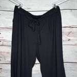 Halogen NWT Size 3X Classic Black Pull On Wide Leg Crop Pants w/ Tie Belt Photo 1