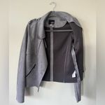 Kut From The Kloth Jacee Open Draped Moto Faux Suede Jacket Gray Women’s Size S Photo 2
