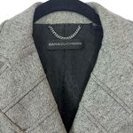 Dana Buchman  Blazer Sz 2 Gray Check Silver Metallic Business Office Jacket Photo 4