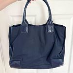 Tory Burch Leather-Trimmed Navy Ella Tote bag Women’s Size L Photo 4