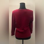 White House | Black Market - Burgundy Knit Cardigan Size S Photo 2