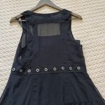 Diesel NWOT  Black Gold Asymmetry Black Sleeveless Knee Length Dress Pleated 38 Photo 8