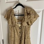 Anthropologie Animal leopard print bolano Button Down midi dress womens size 8 Photo 4