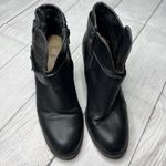 XOXO Karol Black Heeled Leather Ankle Booties Size 7 M Autumn Fall Boots Photo 1