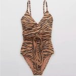 Aerie Texture Pique Wrap One-Piece Photo 3