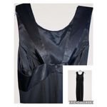 Vintage Ever Beauty Black Knit & Satin Sleeveless Formal Maxi Dress Size 6 Photo 2