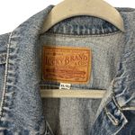 Lucky Brand Dark Blue Wash  Denim Design Jacket Button Down Coat Women’s Size XL! Photo 2