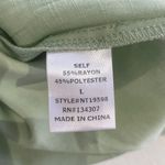 Lumière New V-Neck Hooded Top Drawstring Hem Woven Hoodie Sage Photo 12