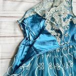 Chi Chi London Reign or Shine Teal Metallic Lace Sleeveless Midi Prom Dress NWT Photo 12