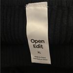 Open Edit Nordstrom Black Ribbed Midi Skirt size
XL Side Slit Photo 5