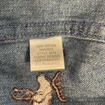 CJ Banks Denim Shirt with Embroidered Wildlife Blue Size XL Photo 2