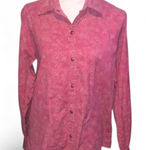 Woolrich  Snap Front Shirt Top Women's Size L Rosebud Floral Long Sleeve Photo 0