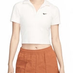 Nike Sportswear Essential Women's Short-Sleeve Polo Top Sail/Black NWT XXL Photo 0