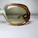 Iconic Vintage 70s Ted Lapidus France Brown & Gold Oversized Women's Sunglasses Photo 4