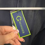 FINAL PRICE NWT C Wonder Navy Blue Long Sleeve Collared Wrap Dress Size M Photo 4