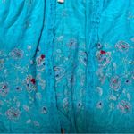 Johnny Was NEW  Small Turquoise Floral Embroidered Elijah Kimono Photo 3