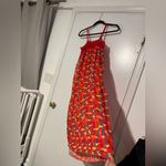 Vintage Red Tropical Print Lace Photo 3