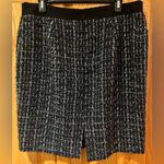 White House | Black Market White House Black Market WHBM Black & Blue Tweed Career Pencil Skirt Size 12 Photo 3