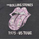 The Rolling Stones  1975-US Tour Pink Tongue Charcoal Gray H&M T-Shirt Womens M Photo 1