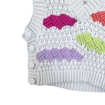 ZARA  ecru knit colorblock oversized vest size Small Photo 3