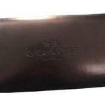 Coach Sunglass/Eyeglass Case Black Leather Velvet Lined 6.5X2.5 Summer Eyewear Photo 0