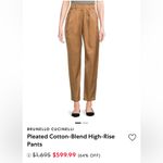 Brunello Cucinelli 1695$ Nwt Brunello Cuccinelli pleated high rise wide trouser pants 8 Photo 2