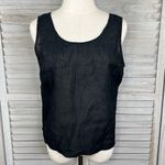 BLUE ICE Vintage Cropped Crinkle Pants/Tank Top Set Black Photo 1