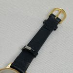 Jennie B vintage women watch gold tone 23mm quartz analog black leather running Photo 5