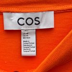 COS  Bell Sleeve Organic Cotton Jersey Long Sleeve Top in Orange Size XS Photo 3