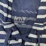 Marc New York  Navy Striped Hoodie Shirt SZ XLG Photo 2