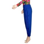 Farm Rio  High Waisted Buttoned Blue Pants, Navy Blue, Small Photo 10