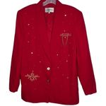 Vintage City Girl Red Blazer‎ Size 14 Photo 0