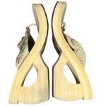 Skechers Something Else Wedge Sandal 8 Tan Braided Beaded Chunky Y2K Boho 90s Photo 5