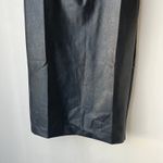 Spanx  Black Faux Leather Sleeveless Knee‎ Length Sheath Dress Size Medium Photo 4