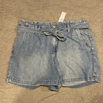 American Eagle 16 33W Denim Mom Shorts Belt New Photo 0