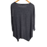 Larry Levine Larry Lavine Women's Asymmetrical Boat Neck Cozy Gray Sweater Size Small Photo 2