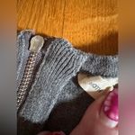 Anthropologie Moth by Grey Cotton Sweater with Silver Appliqué Baroque Design, S Photo 6