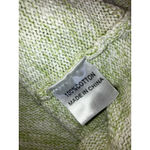 White Fox Boutique  Cropped Crew Neck Sweater 100% Cotton XS Lime Green COZY Photo 3