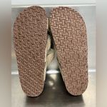 Women’s Tan Slides with Woven Straps Photo 6