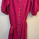 Ashley Stewart  Button Down Dress Size 22 Raspberry Photo 3