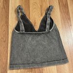 Free People  Good Karma crop tank Mushroom / Mineral Wash Gray XS/S Photo 4