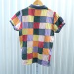 Ralph Lauren Vtg  Patchwork Polo Shirt Multicolored Slim Fit Women's Size Large Photo 1