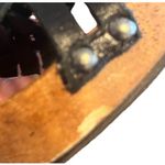 MIA Vintage Wooden Black Leather Strappy Slingback Heel Sandal Women's Size 6 Photo 8