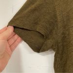 IRO  Green Short Sleeve Lace Back Detail Crop Top Raw Edge Sweater Womens XS Photo 2