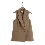 Maeve  Beige Double-Breasted Vest Sz 2 NWT Photo 2