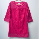Crown & Ivy Women Pink Casual eyelet Dress size 4P. Photo 1