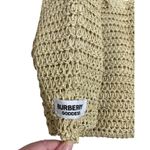 Burberry New Goddess Natural Crocheted Open Weave Paper Straw Tote Shoulder Bag Photo 2